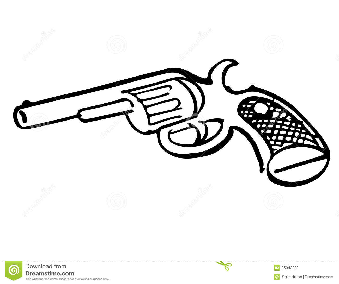 Hand Drawn Toy Gun Illustration 35042289 Jpg