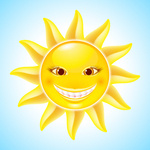 Happy Sun With Smiling Face 9387 Travel Download Royalty Free