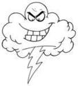 Image Storm Cloud With Thunderbolt Evil Storm Cloud With Thunderbolt