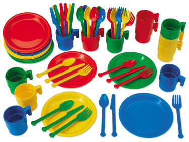 Indestructible Play Dishes   Service For 12 At Lakeshore Learning
