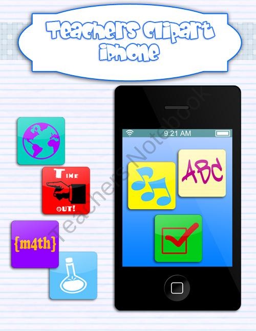 Iphone And School Apps Clipart Product From Teacher S Clip Art On    