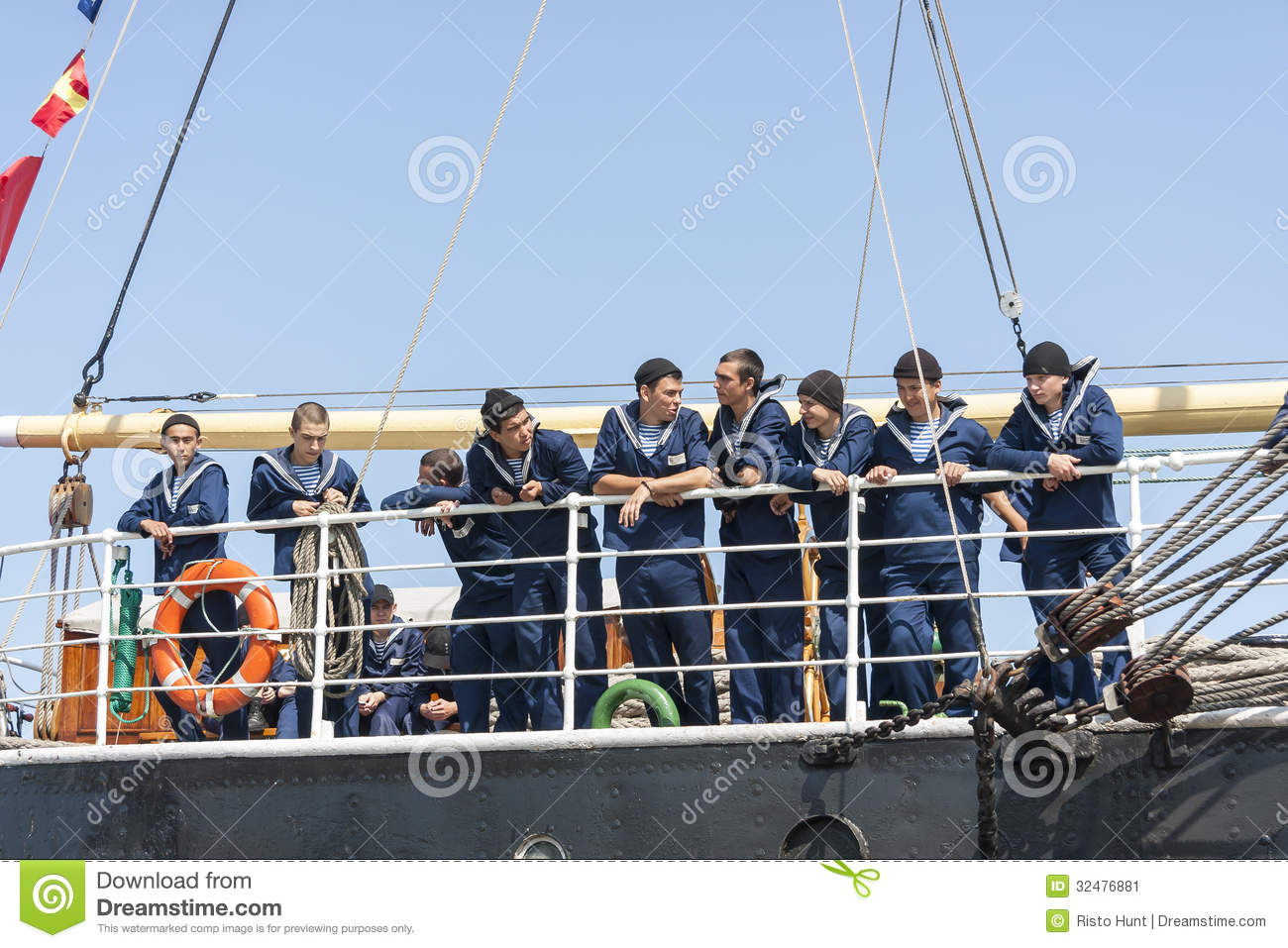   July 12 2013  Crew Of The Kruzenshtern Or Krusenstern Sail Ship    