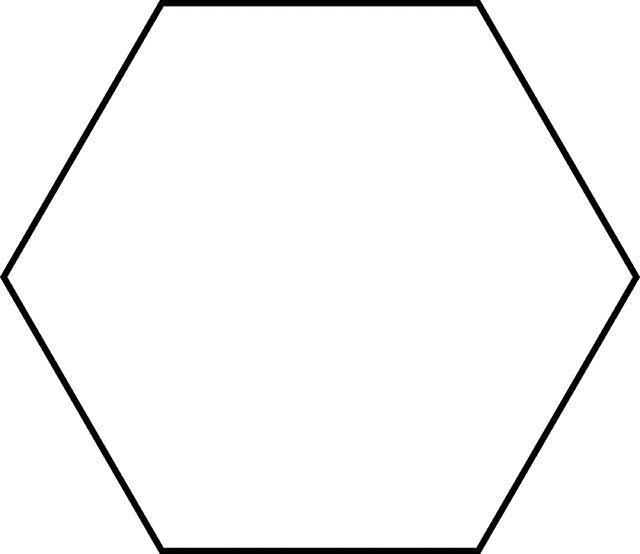 Large Hexagon For Pattern Block Set   Clipart Etc
