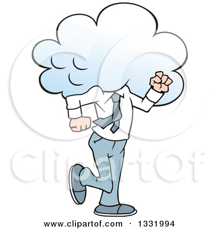 Of An Angry Lightning Storm Cloud Mascot   Royalty Free Vector Clipart    