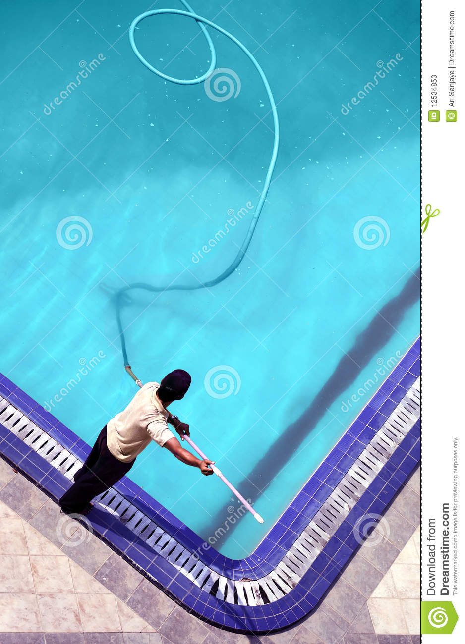 Pool Cleaning Stock Photos   Image  12534853