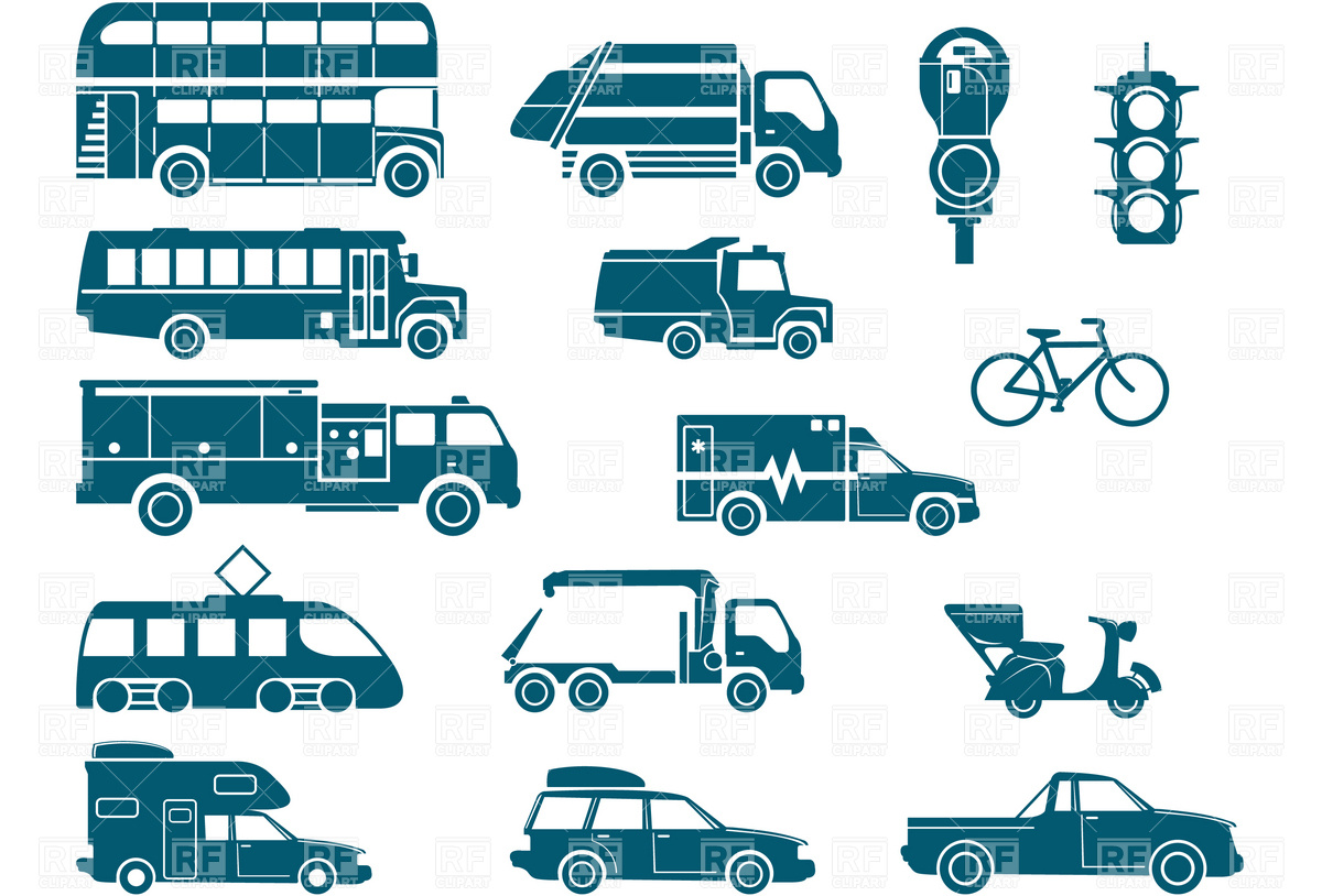 Public And Commercial Transport Download Royalty Free Vector Clipart