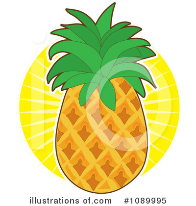 Royalty Free  Rf  Pineapple Clipart Illustration By Maria Bell   Stock