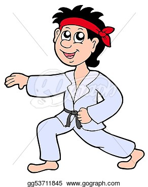 Stock Illustration   Cartoon Karate Boy  Clip Art Gg53711845   Gograph