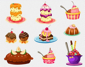 Stylish Sweet Cake Clipart  Food Il Lustration  Cake Illustration