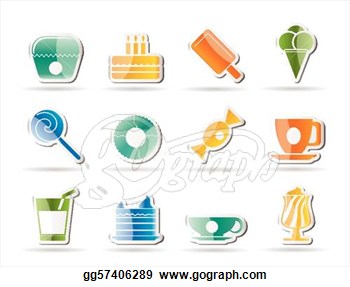 Sweet Food And Confectionery Icons