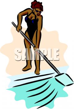 This African American Woman Cleaning A Pool Clipart Image Can Be    