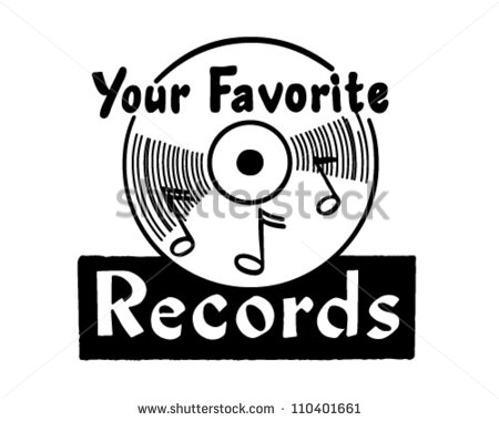 Your Favorite Records   Retro Clipart Illustration   110401661