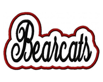 Bearcats Script With A Shadow Embroidery Machine Applique Design 2938