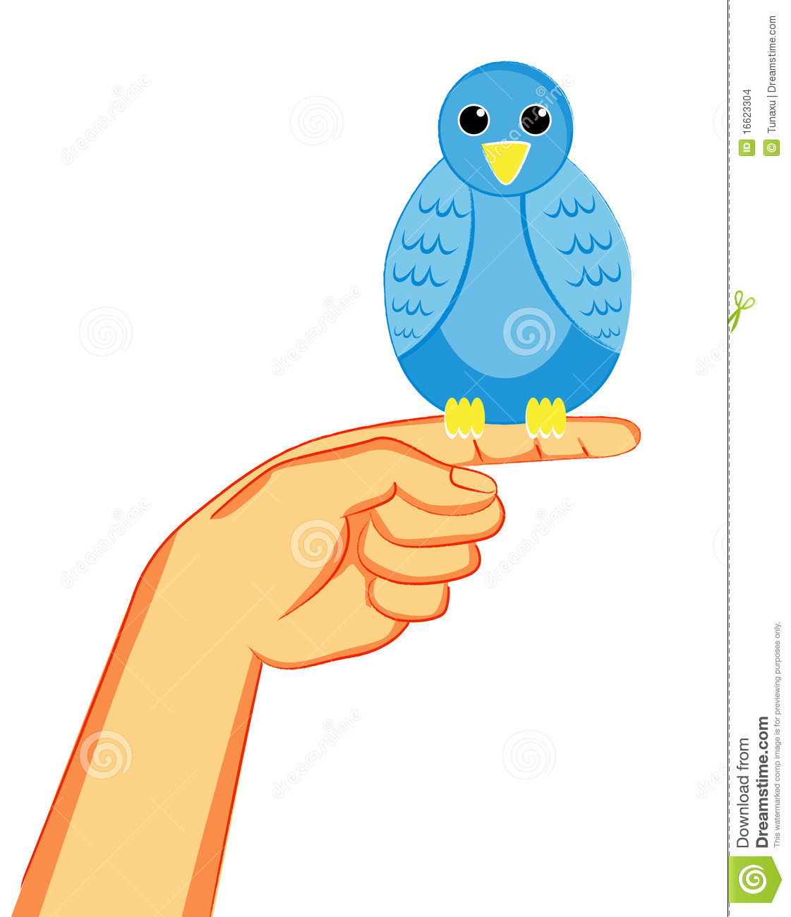 Bird On The Finger Stock Images   Image  16623304