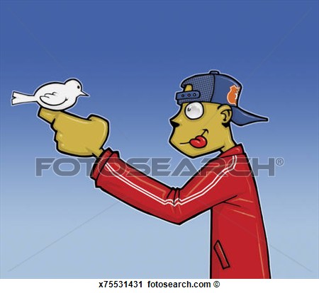 Boy Holding A Bird Perched On His Finger  Fotosearch   Search Clip Art