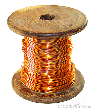 Copper Wire In Varnish Isolation On The Coil 
