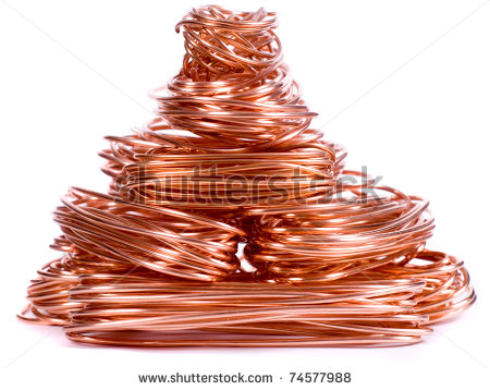 Copper Wire Isolated On White Stock Photo 74577988   Shutterstock