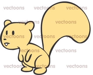 Cute Squirrel Clipart Stock Vector Cute And Young Squirrel Cartoon