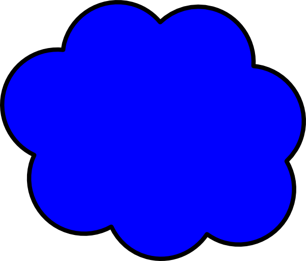 Dark Blue Cloud Clip Art At Clker Com   Vector Clip Art Online    