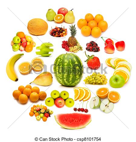 Drawing Of Circle With Lots Of Food Items Csp8101754   Search Clip Art