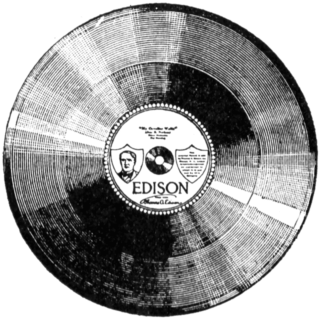 Edison Disk Record   Clipart Etc   