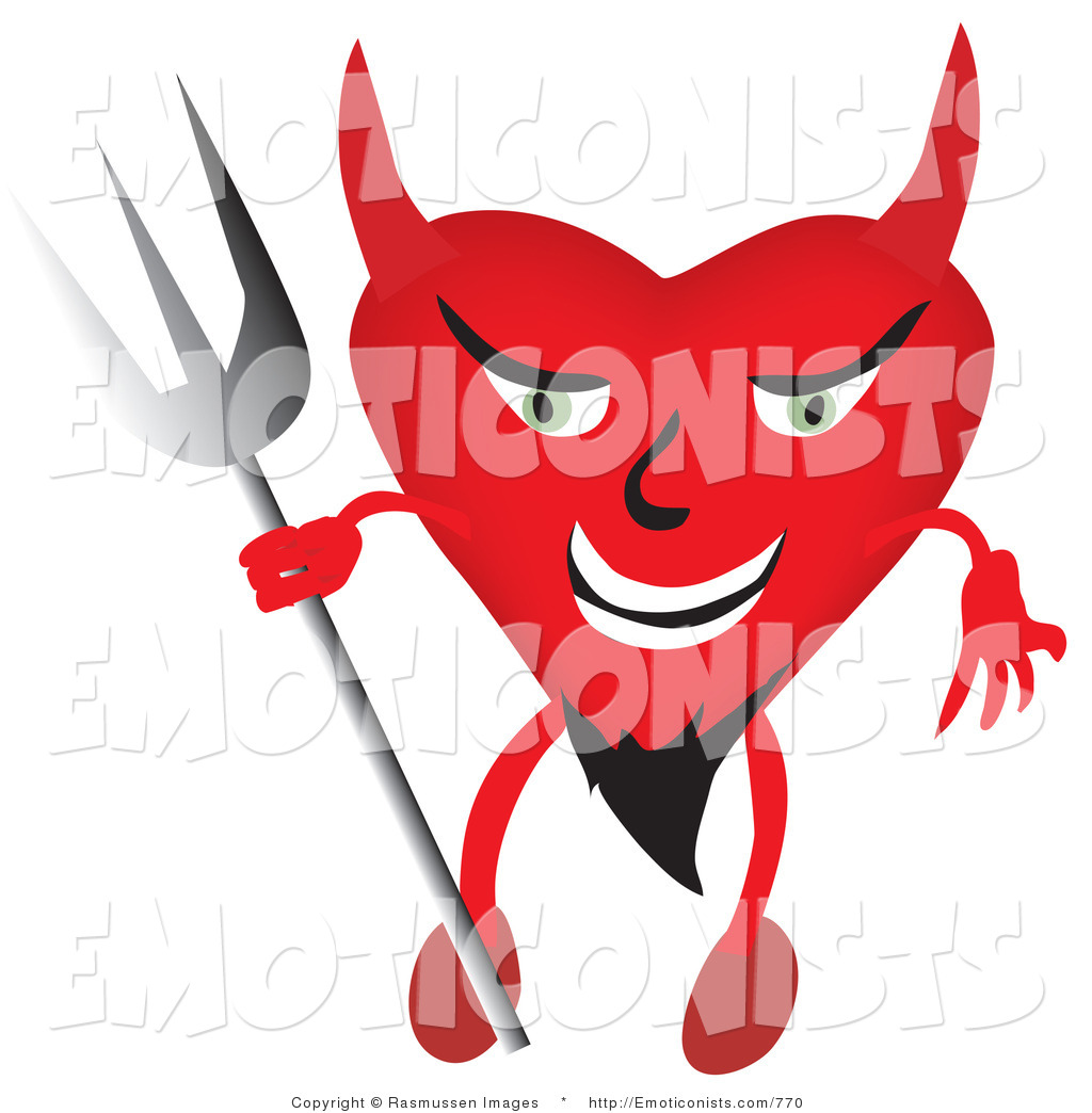 Evil King Clipart Clip Art Of A Evil Devilish Heart Character With A