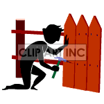     Fence Wooden Fix Repair Build Handyman People 342 Gif Animations 2d