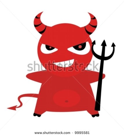 Funny Little Devil Stock Vector Illustration 9995581   Shutterstock