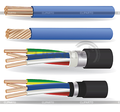     Image Of 1 Wire And 4 Wire Armored Electric Copper Cables     Iarada