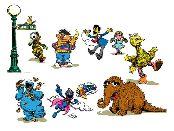 Instant Download Sesame Street Classic Clip Art Set By Wittyprints