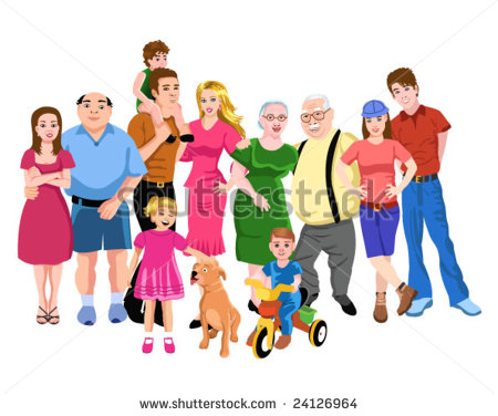 Large Family With Children Stock Photos Large Family With