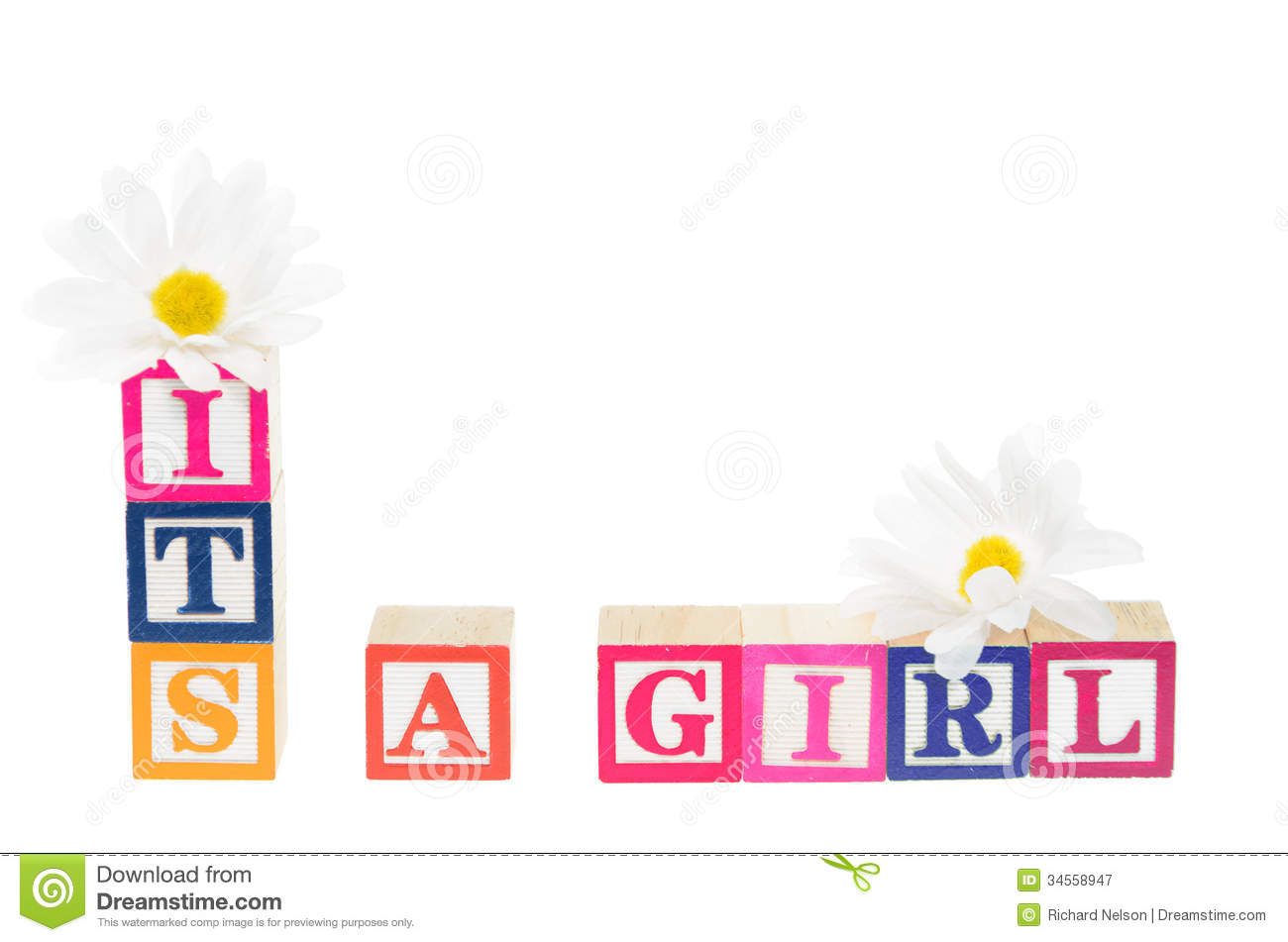Letter Blocks Spelling Its A Boy Royalty Free Stock Photography