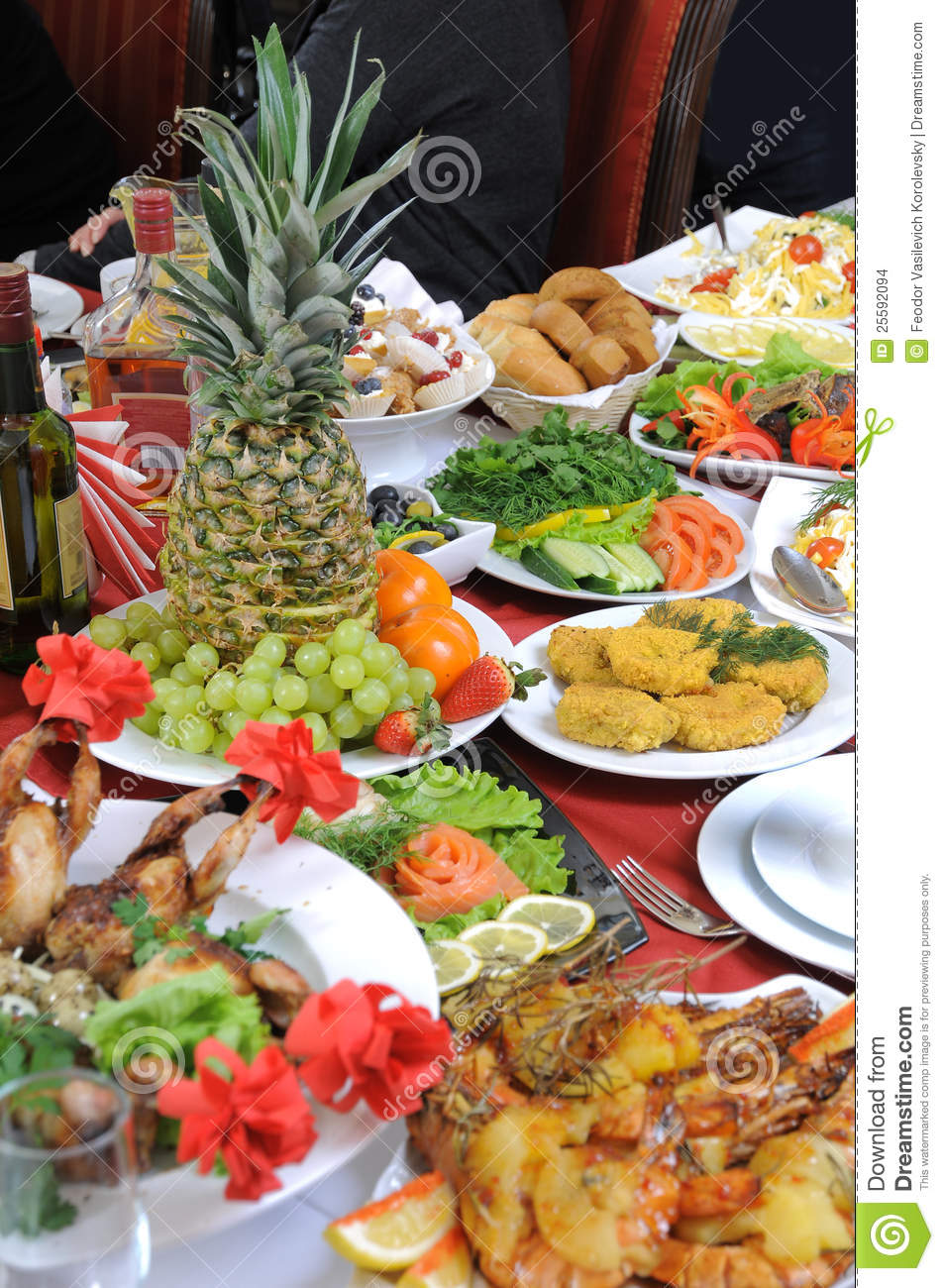On A Table There Is A Lot Of Food  Stock Images   Image  25592094