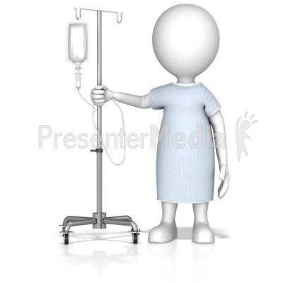 Patient Figure With Iv Bag   Presentation Clipart   Great Clipart For