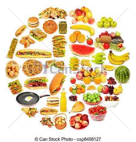 Picture Of Circle With Lots Of Food Items Csp8458127   Search Stock    