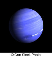 Planet Neptune   A Rendering Of The Gas Planet Neptune On A