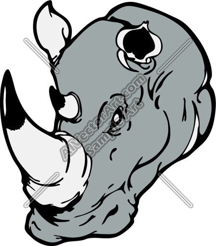 Rhinoguyhead Clipart And Vectorart  Sports Mascots   Rhinos Mascot