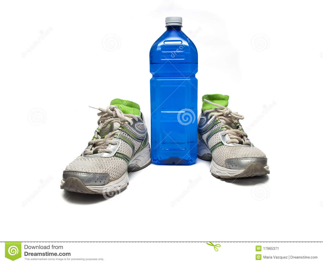 Shoes And Water Bottle Stock Image   Image  17965371