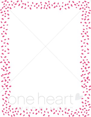 Simple Red Confetti   Party Borders