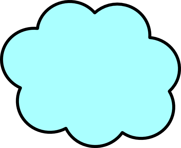 Small Light Blue Cloud Clip Art