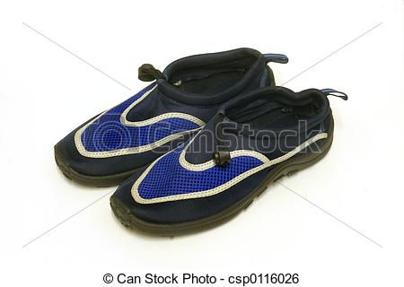 Stock Image Of Aqua Sport Shoes   Blue Water Sport Shoes Csp0116026