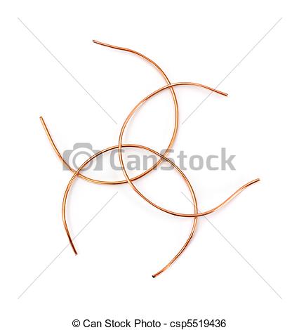 Stock Image Of Copper Wire Pieces   Three Pieces Of Copper Wire For    