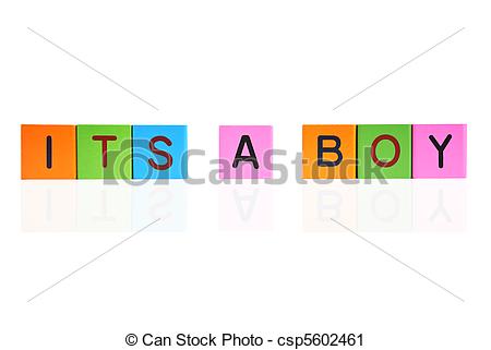 Stock Photography Of Phrase Its A Boy Formed With Wooden Letter Blocks