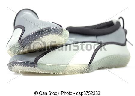 Stock Photos Of Water Shoes   Shoes To Walk In Water In Sea Csp3752333