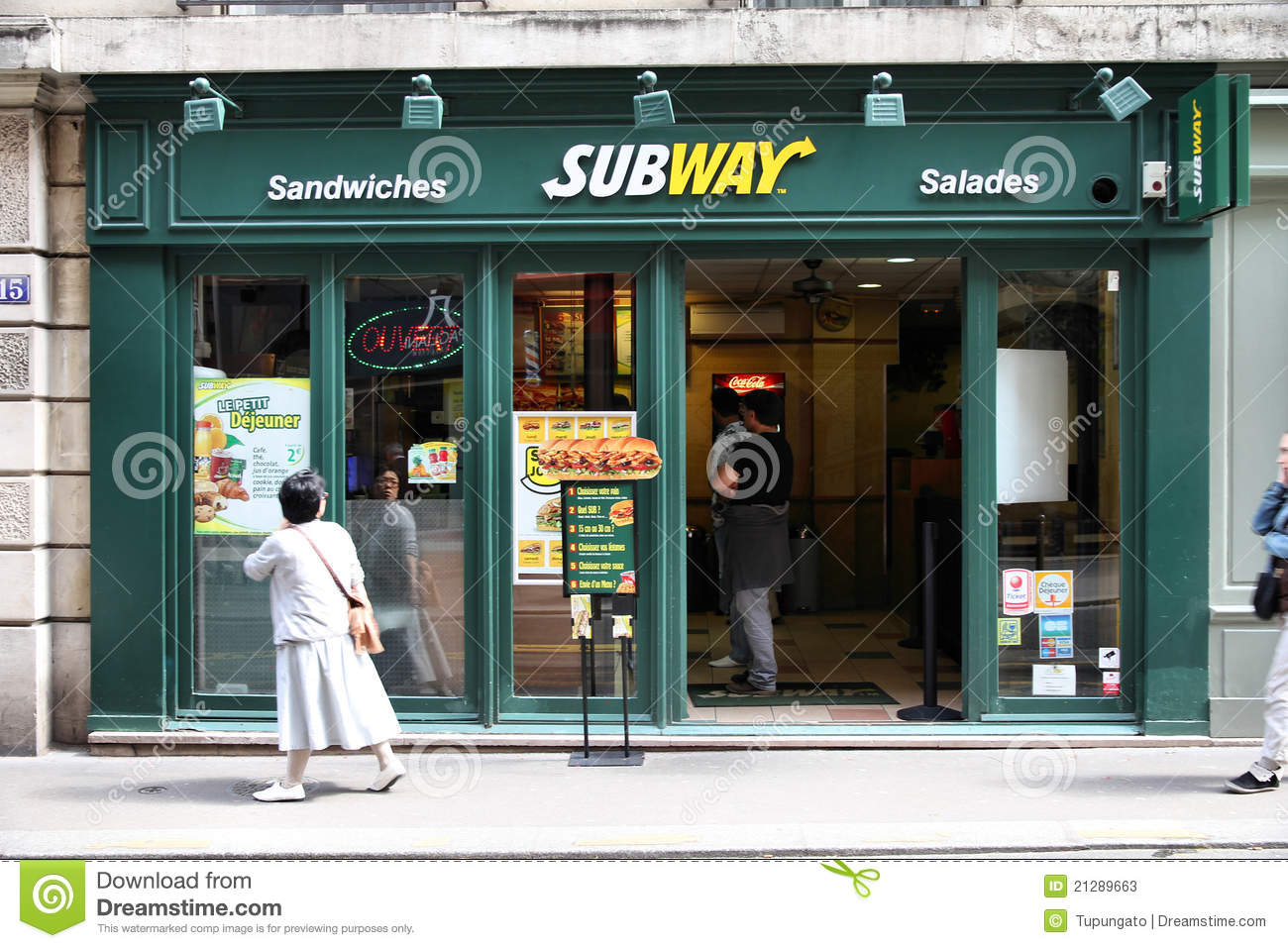 Subway Restaurant Editorial Stock Photo   Image  21289663