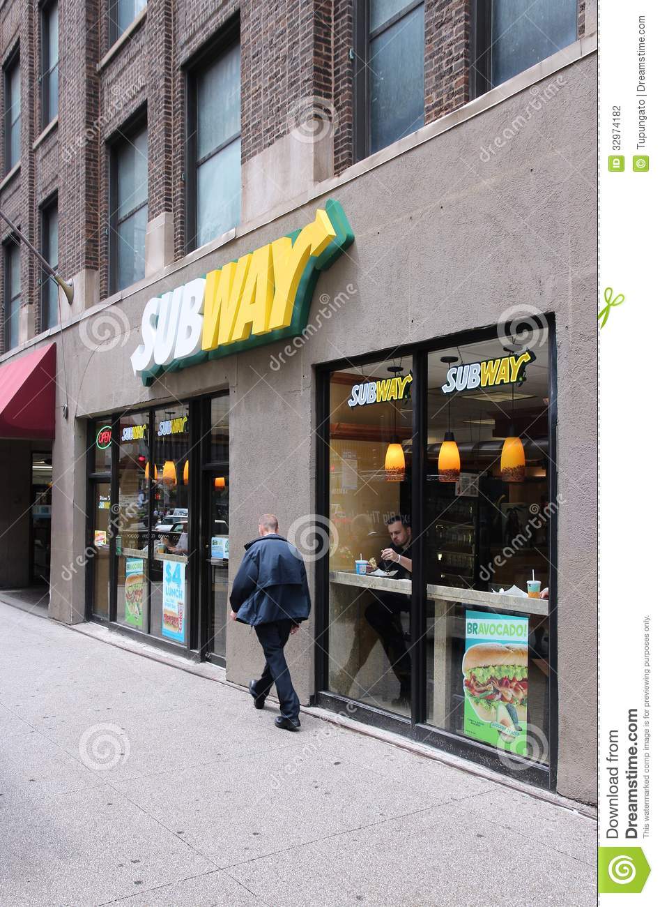Subway Sandwich Store On June 26 2013 In Chicago Subway Is One Of