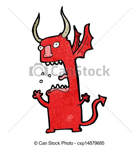 Vector Of Funny Cartoon Devil Csp14879685   Search Clip Art    