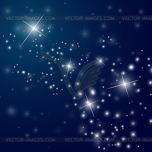 Abstract Starry Night Sky   Vector Clip Art