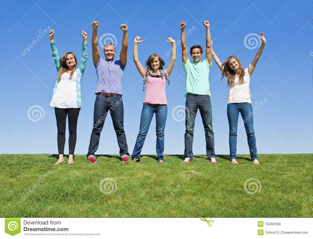 Adults Displaying A Healthy And Excited Image  A Multi Ethnic Group