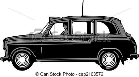 Art Vector Of Black Cab   Vector Black Cab Csp2163576   Search Clipart